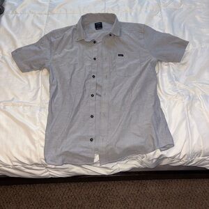 Men's Rvca Gray Short Sleeve Shirt